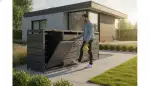 Eleganz und Komfort im Quartett: So verwandelt die 4er Mülltonnenbox mit Pedal Ihren Außenbereich