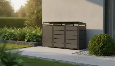 Clever versteckt: Mülltonnenboxen mit Klappdeckel
