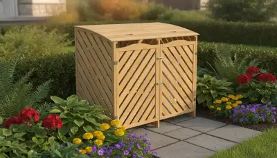 Holz-Mülltonnenbox: Natürliche Eleganz im Außenbereich