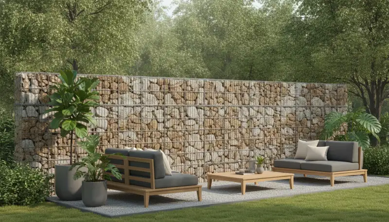Gabionen Sichtschutz: Robustheit trifft Design