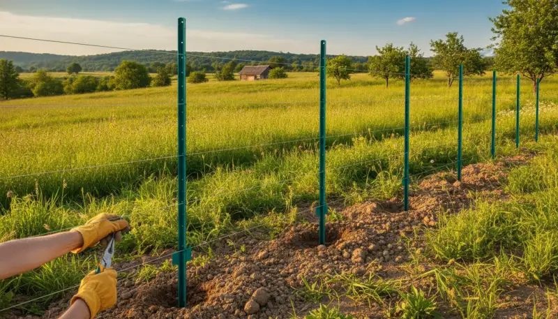 Robuste 152 cm Metall-U-Pfosten: Die solide Basis für Ihren langlebigen Drahtzaun
