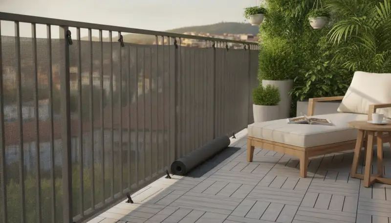 Robuste Sichtschutzplane für Balkon und Garten